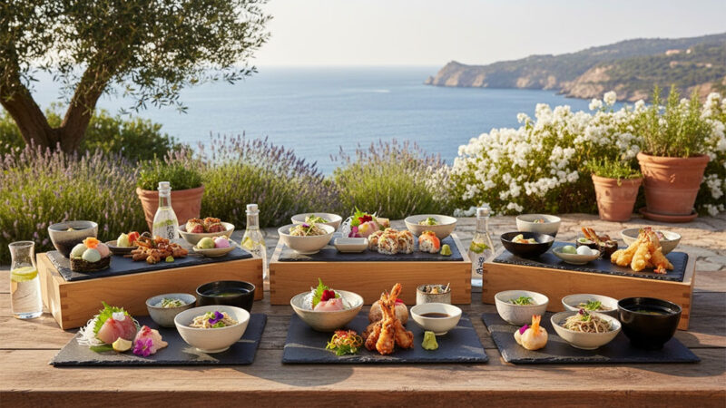 Allestimento catering giapponese Osteria Kobuta Cagliari